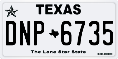 TX license plate DNP6735