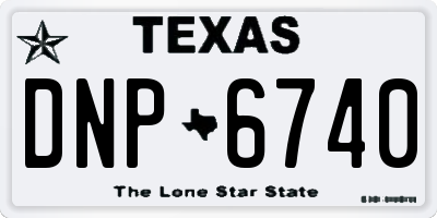TX license plate DNP6740