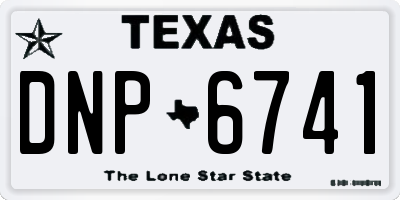 TX license plate DNP6741