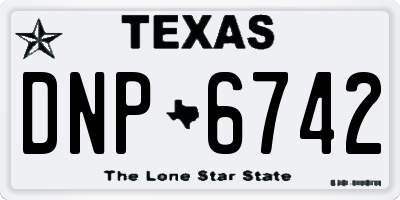 TX license plate DNP6742