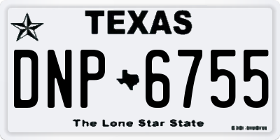 TX license plate DNP6755