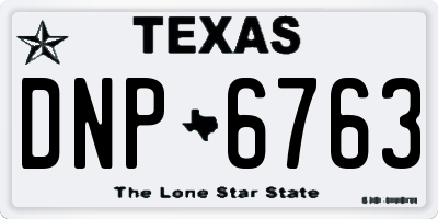 TX license plate DNP6763