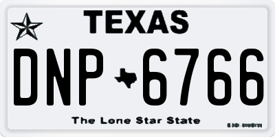 TX license plate DNP6766