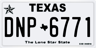 TX license plate DNP6771