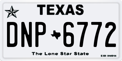 TX license plate DNP6772