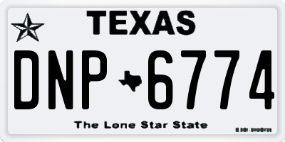 TX license plate DNP6774