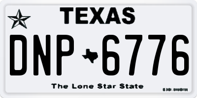 TX license plate DNP6776