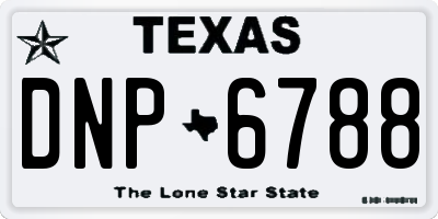 TX license plate DNP6788