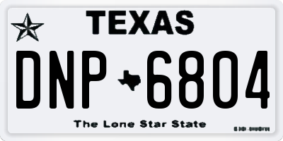 TX license plate DNP6804