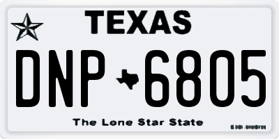 TX license plate DNP6805