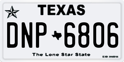 TX license plate DNP6806