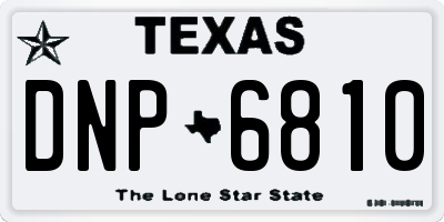 TX license plate DNP6810