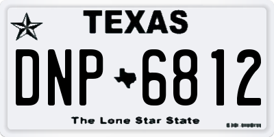 TX license plate DNP6812