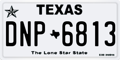 TX license plate DNP6813