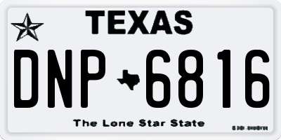 TX license plate DNP6816