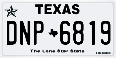 TX license plate DNP6819