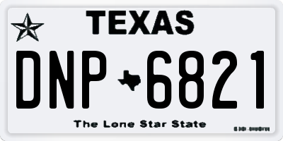 TX license plate DNP6821