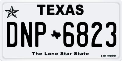 TX license plate DNP6823