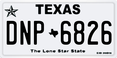 TX license plate DNP6826