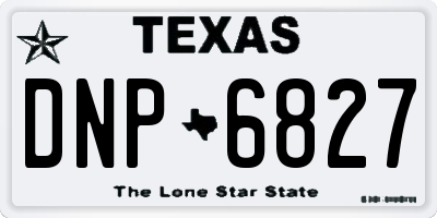 TX license plate DNP6827