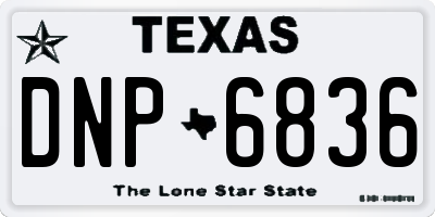 TX license plate DNP6836