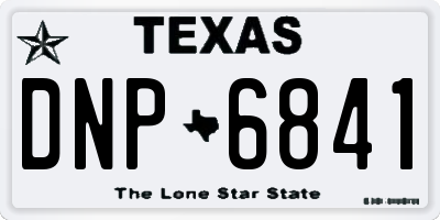 TX license plate DNP6841