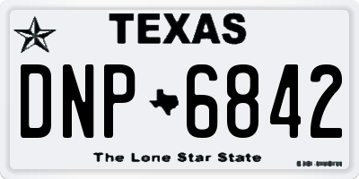 TX license plate DNP6842