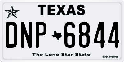 TX license plate DNP6844