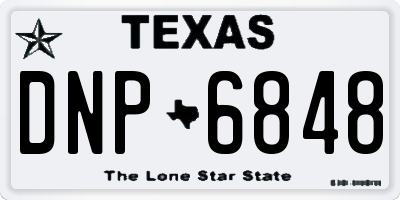 TX license plate DNP6848
