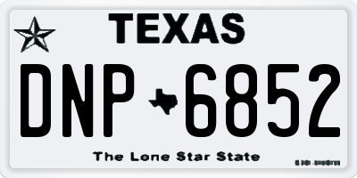 TX license plate DNP6852