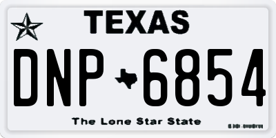 TX license plate DNP6854