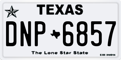 TX license plate DNP6857