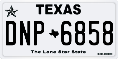 TX license plate DNP6858