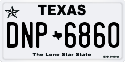 TX license plate DNP6860