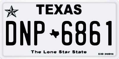 TX license plate DNP6861
