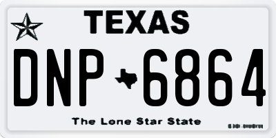 TX license plate DNP6864