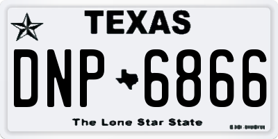 TX license plate DNP6866