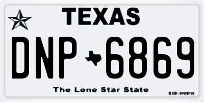 TX license plate DNP6869