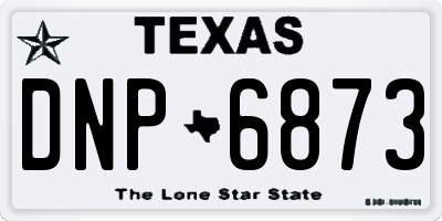 TX license plate DNP6873
