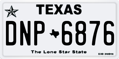 TX license plate DNP6876