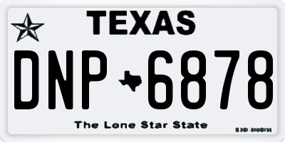 TX license plate DNP6878