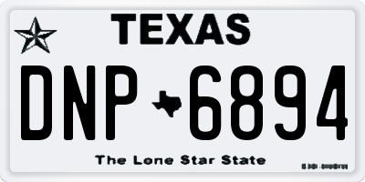 TX license plate DNP6894
