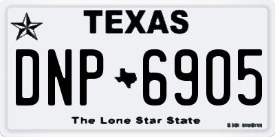 TX license plate DNP6905