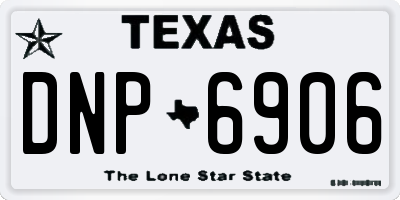 TX license plate DNP6906