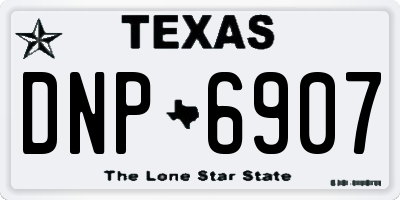 TX license plate DNP6907