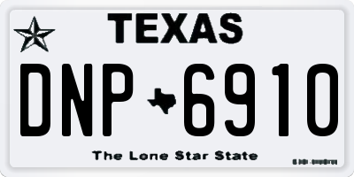 TX license plate DNP6910