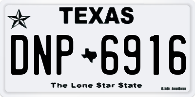 TX license plate DNP6916