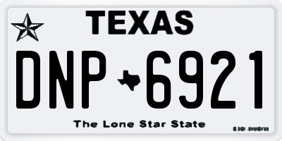 TX license plate DNP6921