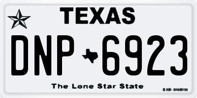 TX license plate DNP6923