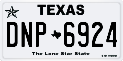 TX license plate DNP6924